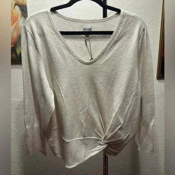 Nice+Zoe paper white tops size XL - Picture 3 of 10